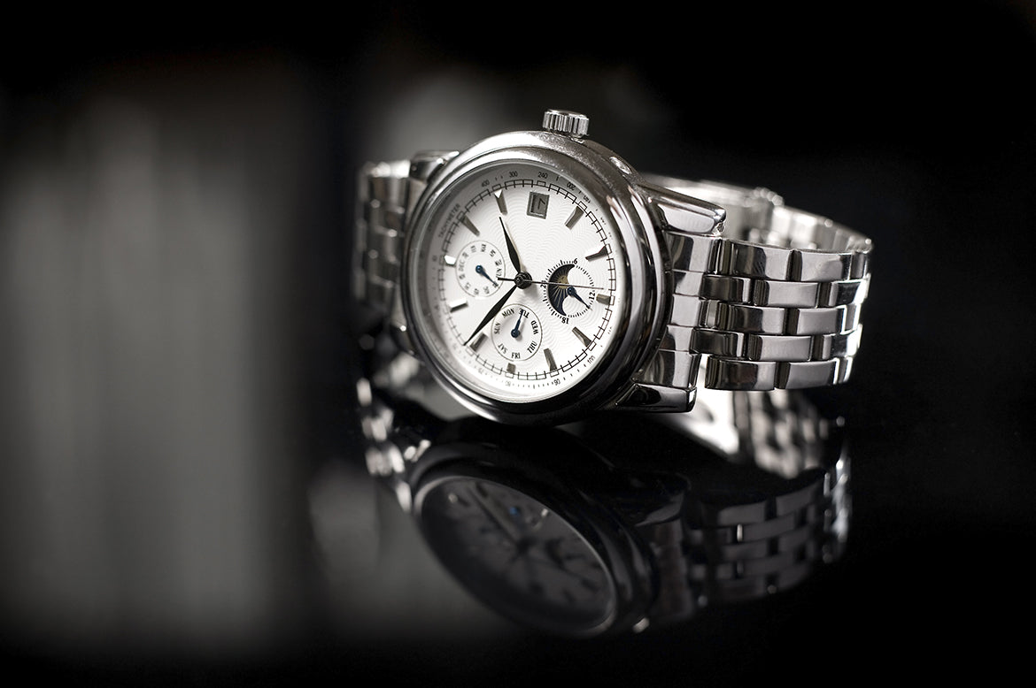 Platinum Dial with silver chain