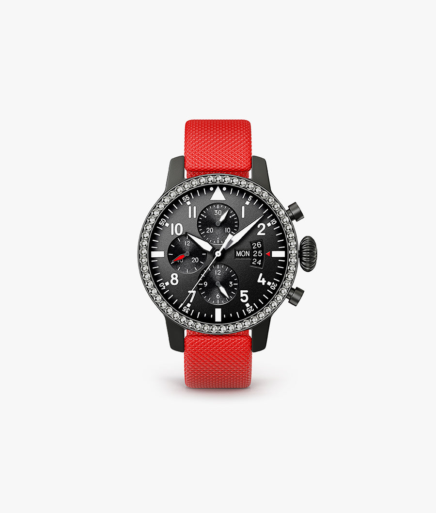Red on Black Numeral Dial